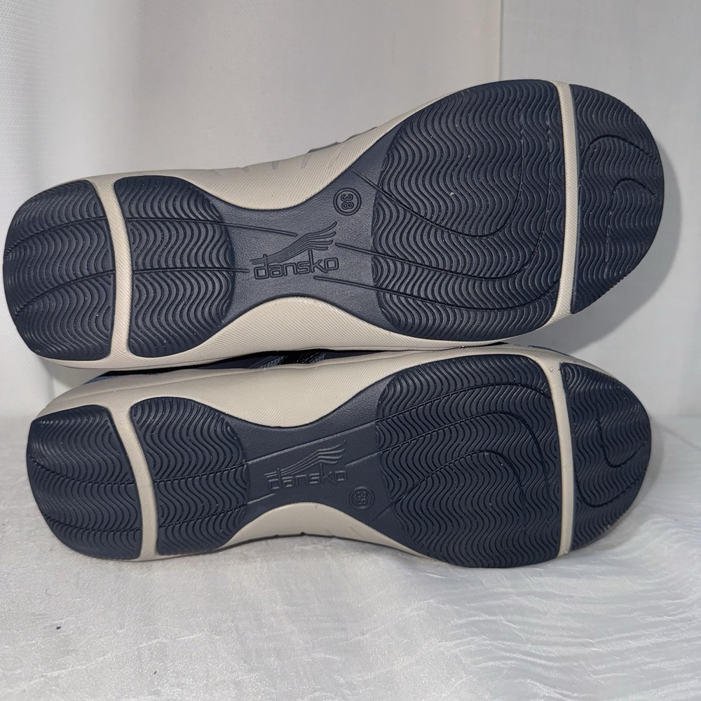 Dansko Henriette Sneakers Shoes Navy Leather Walking Comfort Slip-On 38/7.5 - Picture 11 of 11